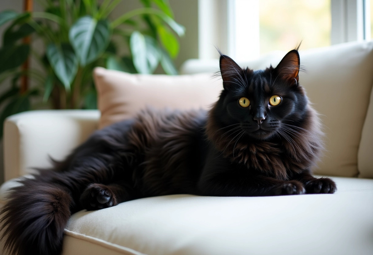 chat sibérien noir